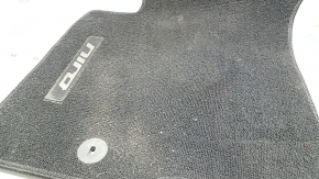 Set of Kia Niro 17-22 HEV, PHEV black floor mats, cloth, for cleaning