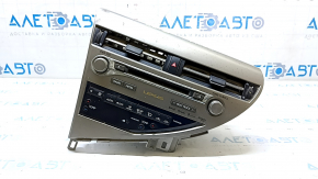 Radio, Cassette Player, Climate Control, Panel Assembly Lexus RX350 RX450h 10-15 contact with water, peeling chrome, scratches, broken air vent louvers