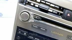 Radio, Cassette Player, Climate Control, Panel Assembly Lexus RX350 RX450h 10-15 contact with water, peeling chrome, scratches, broken air vent louvers