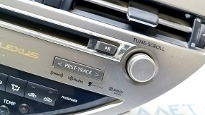Radio, Cassette Player, Climate Control, Panel Assembly Lexus RX350 RX450h 10-15 contact with water, peeling chrome, scratches, broken air vent louvers