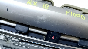 Radio, Cassette Player, Climate Control, Panel Assembly Lexus RX350 RX450h 10-15 contact with water, peeling chrome, scratches, broken air vent louvers