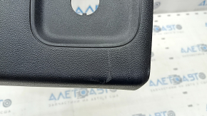 Rear center console trim for Ford Bronco Sport 21-25, black, for rear row air vents, without charging port, worn