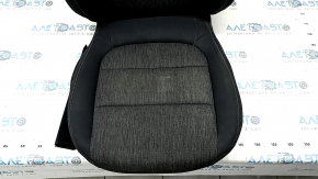 Ford Bronco Sport 2021-25 heated driver's seat upholstery, black and dark gray leather combination, ready to clean