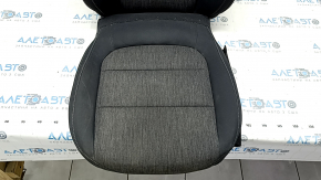 Lower passenger seat trim for a Ford Bronco Sport 2021-25, heated, black and dark gray leather combination, ready to clean