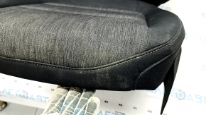 Lower passenger seat trim for a Ford Bronco Sport 2021-25, heated, black and dark gray leather combination, ready to clean