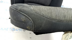 Lower passenger seat trim for a Ford Bronco Sport 2021-25, heated, black and dark gray leather combination, ready to clean