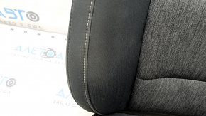 Lower passenger seat trim for a Ford Bronco Sport 2021-25, heated, black and dark gray leather combination, ready to clean