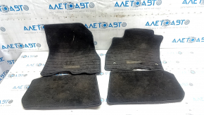 Set of Nissan Leaf 13-17 mats, black, dry-cleanable, torn emblem