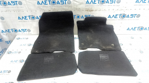 Set of Nissan Leaf 13-17 mats, black, dry-cleanable, torn emblem
