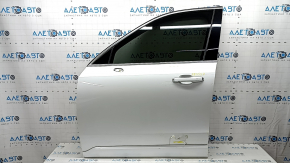 Volvo XC90 16-24 front left door assembly, white 707, keyless, bumper, paint chips