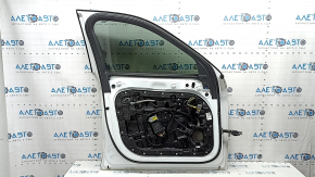 Volvo XC90 16-24 front left door assembly, white 707, keyless, bumper, paint chips