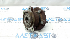 The rear right hub of a 2015 Ford Bronco Sport AWD is rusty.