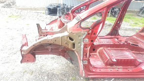 Front left quarter panel of Nissan Leaf 13-17 red NAH on the body