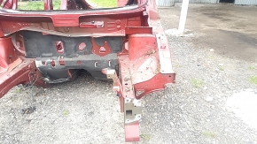 Front left quarter panel of Nissan Leaf 13-17 red NAH on the body