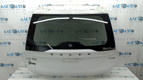 Volvo XC90 bare tailgate with glass, 16-22 tinted, white 707, scratches on the glass