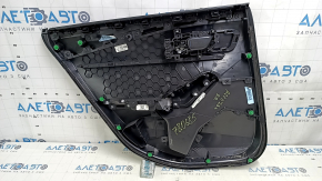 Rear right door panel for Honda Accord 2023-2024, black leather, leather armrest, plastic insert, with handle