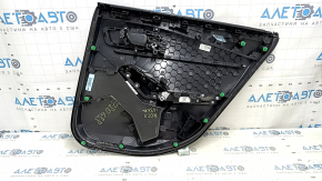 Rear left door panel for Honda Accord 23-24, black leather, leather armrest, plastic insert, with handle