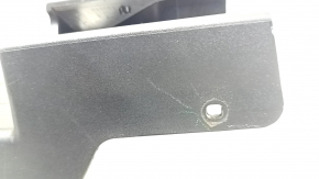 Rear left passenger seat rail trim for a 2021-2025 Ford Bronco Sport, black, scratches