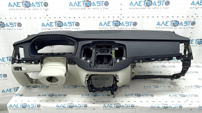 Volvo XC90 16 dashboard with AIRBAG, simple projection, gray with black, instrument panel trim and steering column frame