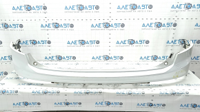 The rear bumper, bare upper part, Volvo XC90 16-19, without autoparking, white, broken fastenings, scratches