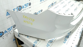 The rear bumper, bare upper part, Volvo XC90 16-19, without autoparking, white, broken fastenings, scratches