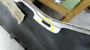 The rear bumper, bare upper part, Volvo XC90 16-19, without autoparking, white, broken fastenings, scratches