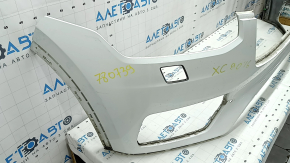 Volvo XC90 16-19 front bumper, bare, for headlight washers without park assist, white, pressed, dents
