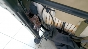 Rear seats, 2nd row, right, Lexus RX350 RX450h 10-12 leather, beige, without airbag, perforation, with belt and armrest, dents in leather, rust, broken trim