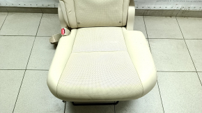 Rear seats, 2nd row, left, Lexus RX350 RX450h 10-12 leather, beige, without airbag, perforation, dents in leather, rust
