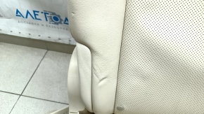 Rear seats, 2nd row, left, Lexus RX350 RX450h 10-12 leather, beige, without airbag, perforation, dents in leather, rust