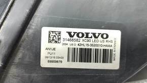 Volvo XC90 16-17 LED right front headlight assembly, web-like design