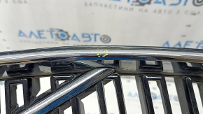 Black Volvo XC90 16-19 grille with badge, chrome frame, no camera, sand