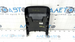 Volvo XC90 16-24 rear lower center console trim, black, scratches, cracks in fasteners