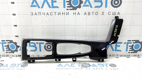 Upper center console trim for Volvo XC90 16-22, glossy black, scratches