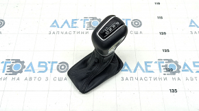 Volvo XC90 16-22 T5, T6 gear knob, black leather, with cover, chrome, scratches, worn