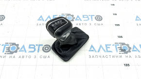 Volvo XC90 16-22 T5, T6 gear knob, black leather, with cover, chrome, scratches, worn