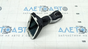 Volvo XC90 16-22 T5, T6 gear knob, black leather, with cover, chrome, scratches, worn