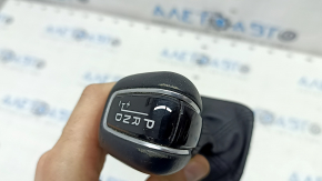 Volvo XC90 16-22 T5, T6 gear knob, black leather, with cover, chrome, scratches, worn