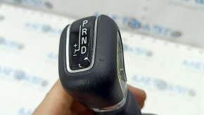 Volvo XC90 16-22 T5, T6 gear knob, black leather, with cover, chrome, scratches, worn