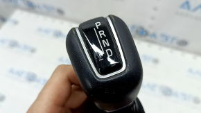Volvo XC90 16-22 T5, T6 gear knob, black leather, with cover, chrome, scratches, worn