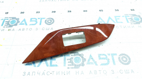 Rear right window control trim for Lexus RX350 RX450h 10-15 in light brown wood