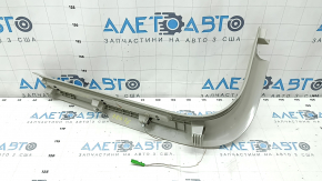 Volvo XC90 16-23 front right inner door sill trim with backlight, gray, scratches, broken