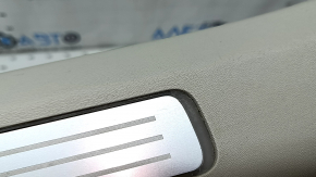 Volvo XC90 16-23 front right inner door sill trim with backlight, gray, scratches, broken