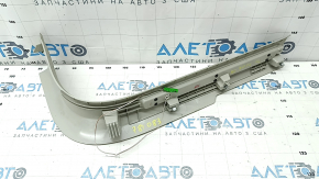 Front left inner door sill plate for Volvo XC90 16-23, gray with chrome insert and backlight, scratches, broken