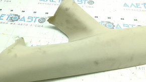 Upper left front pillar trim for Lexus RX350 RX450h 10-13, beige, dry-cleanable
