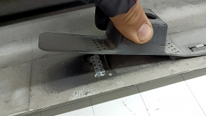 Left side sill for Volvo XC90 16-25 with seal, white, torn seal, dented, broken fasteners