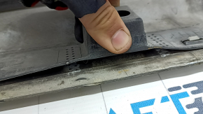 Left side sill for Volvo XC90 16-25 with seal, white, torn seal, dented, broken fasteners