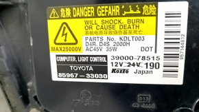 Right front headlight assembly for Lexus RX450h 10-12 pre-restoration, xenon, polishable, scratches