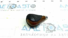 Lexus RX350 RX450h 10-15 leather gear knob, light brown wood, worn