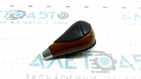 Lexus RX350 RX450h 10-15 leather gear knob, light brown wood, worn